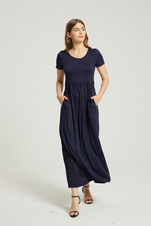 Dame Sommer Casual Maxikjole Med Lomme