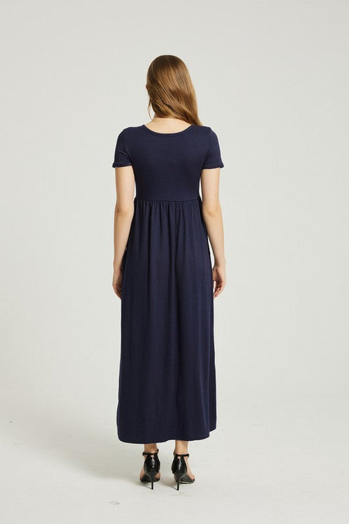 Dame Sommer Casual Maxikjole Med Lomme
