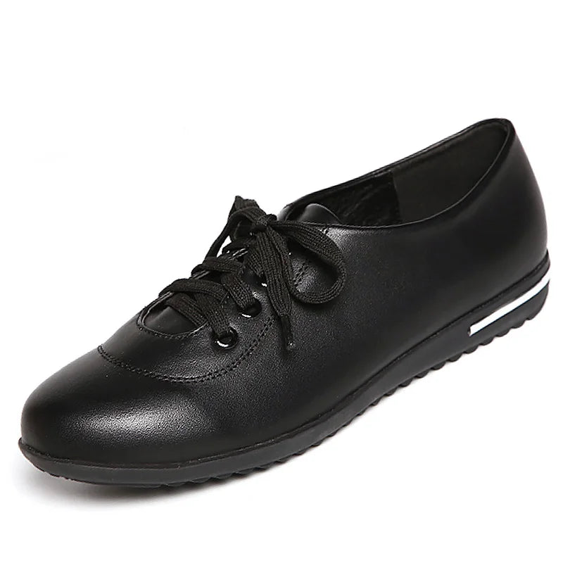 Split Leather Sneakers Ladies Casual Walking Spring Shoes Women plus Size 34-43 High Quality Classic White Sneakers Female Shoes