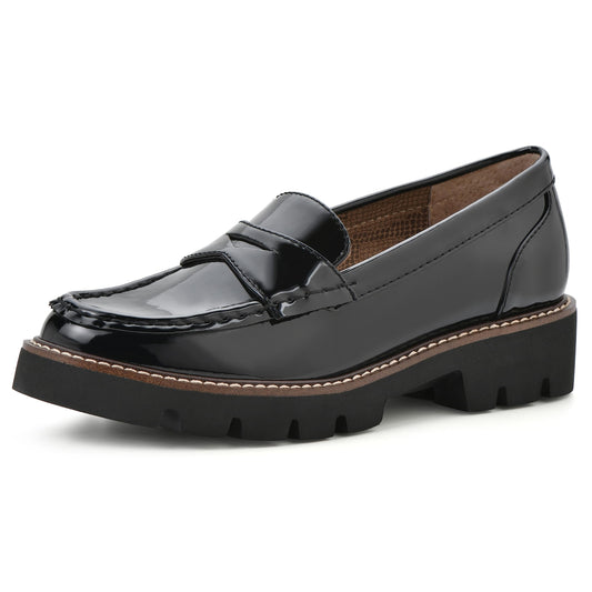 WHITE MOUNTAIN Dame Penny Loafer – Sort Lak