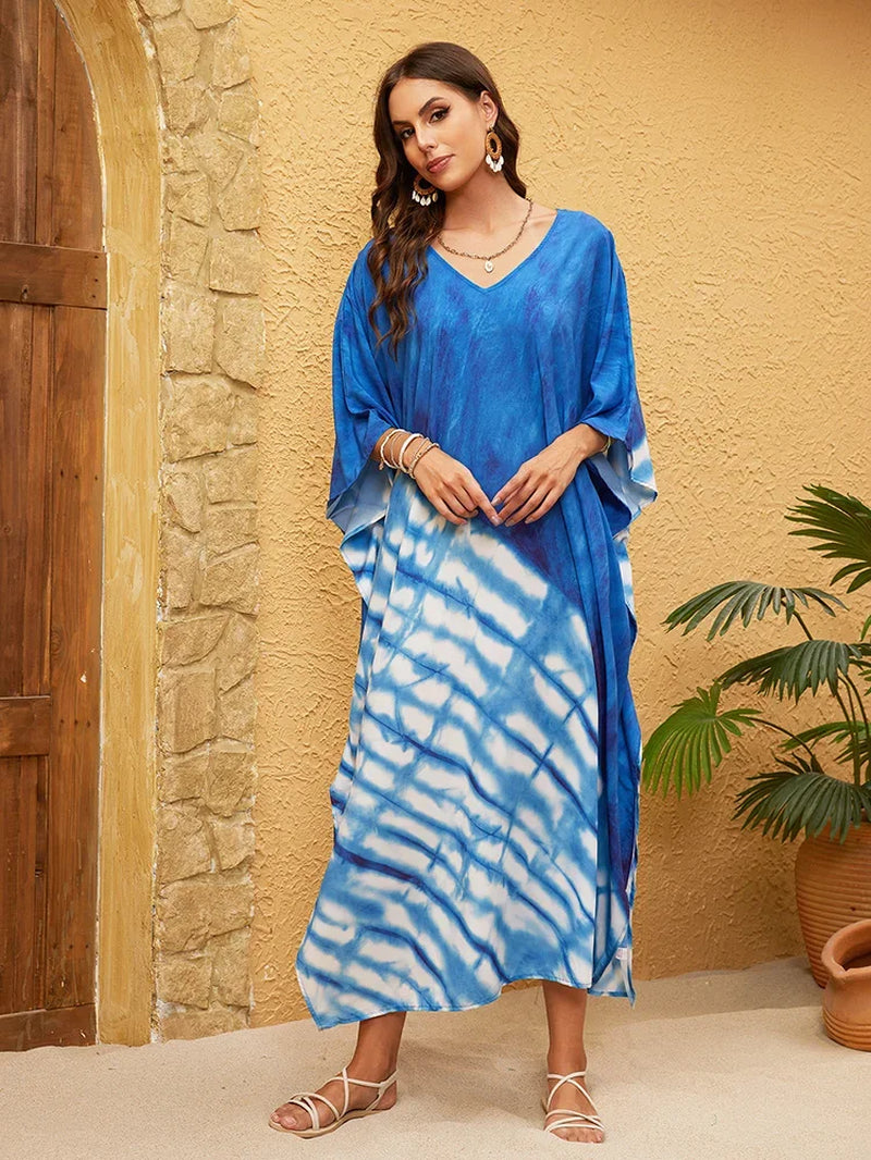 Easy Dry Beach Cover up Robe Plage Vestido Playa Beach Pareo Swimsuit Cover up Beachwear 2025 Bathing Suit Women Maxi Dress