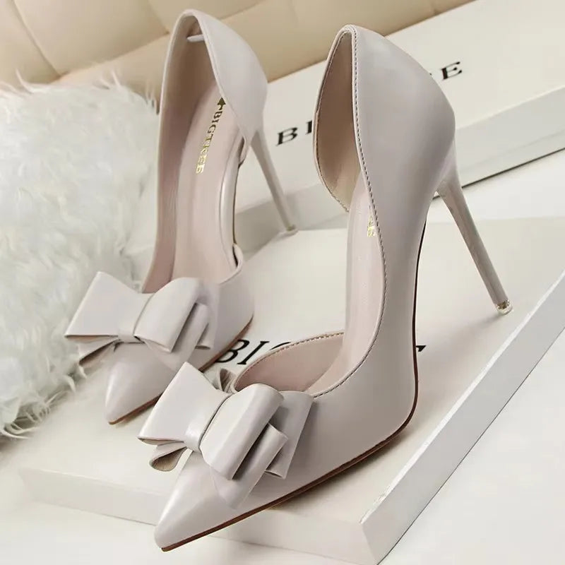 BIGTREE Shoes Women Pumps Fashion High Heels Shoes Black Pink Yellow Shoes Women Bridal Wedding Shoes Ladies Stiletto Party Shoe