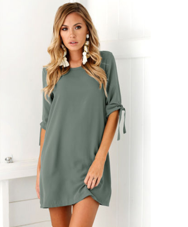 Chiffon Blomstret Kjole med Print – 7 Farver