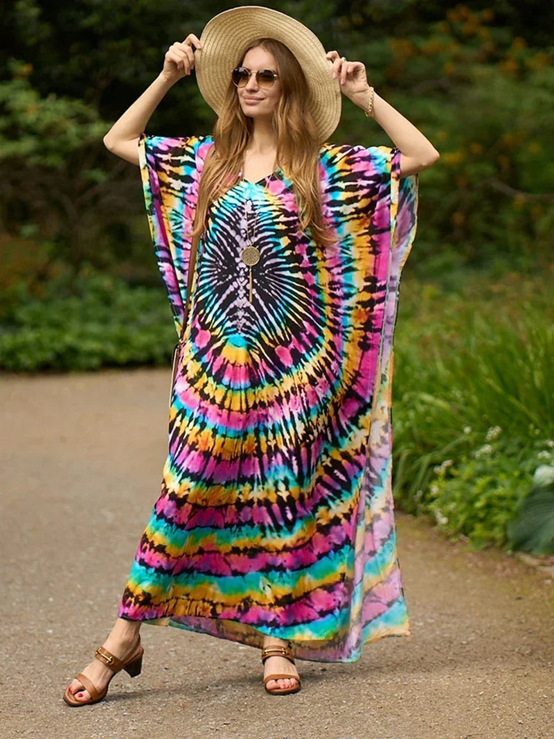 Easy Dry Beach Cover up Robe Plage Vestido Playa Beach Pareo Swimsuit Cover up Beachwear 2025 Bathing Suit Women Maxi Dress