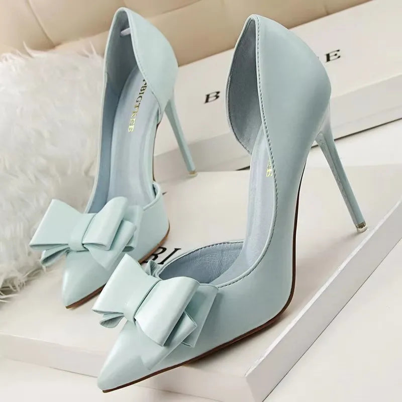BIGTREE Shoes Women Pumps Fashion High Heels Shoes Black Pink Yellow Shoes Women Bridal Wedding Shoes Ladies Stiletto Party Shoe