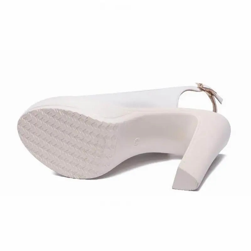 plus Size 43 Women Platform High Heels 2026 Fashion Office Lady Peep Toe Pumps Party Wedding Bride Shoes Leather