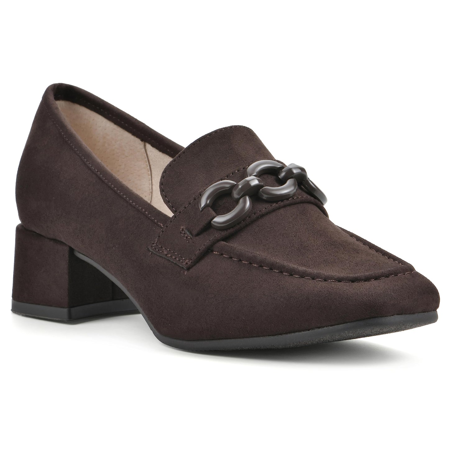 CLIFFS BY WHITE MOUNTAIN Dame Blokhæl Loafer – Mørkebrun Ruskind