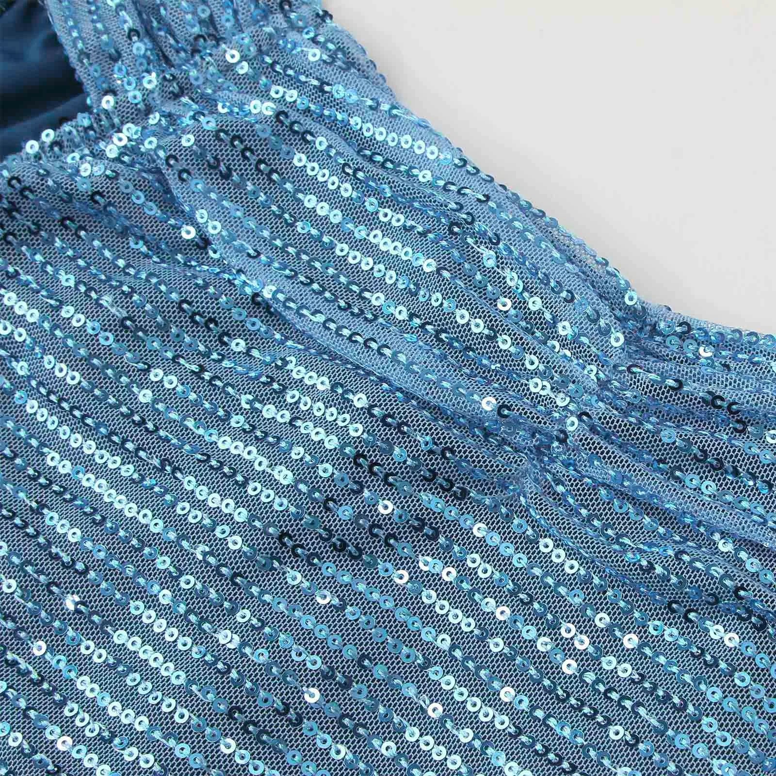Party Dresses for Women Female Prom Party Dress with Sparkly Glitter Sequin Floor-Length Dress for Women Slim Fit Wrap Hip Dress