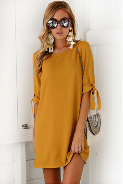 Chiffon Blomstret Kjole med Print – 7 Farver